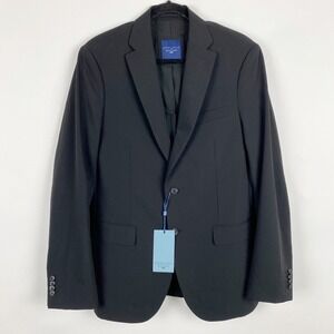 Steel & Jelly Black Stretch Tech Two-Button Blazer Sports Coat Mens‎ 42 NEW